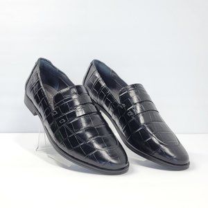 Rockport Black Croc-Embossed Slip-On Loafers